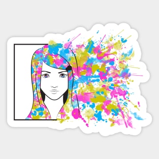 Ink Girl Sticker